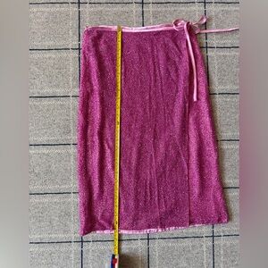 Elegant Beaded Pink Midi Skirt with silk lining